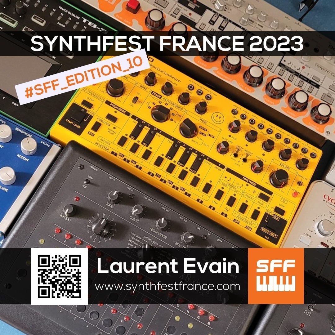 Laurent Evain - SynthFest France 2023 #SFF_EDITION_10 #SACEM #UNAC #KRHomeStudio #ALGAM #LesSondiers #IRCAM Laurent Evain - SynthFest France 2023 #SFF_EDITION_10 #SACEM #UNAC #KRHomeStudio #ALGAM #LesSondiers #IRCAM