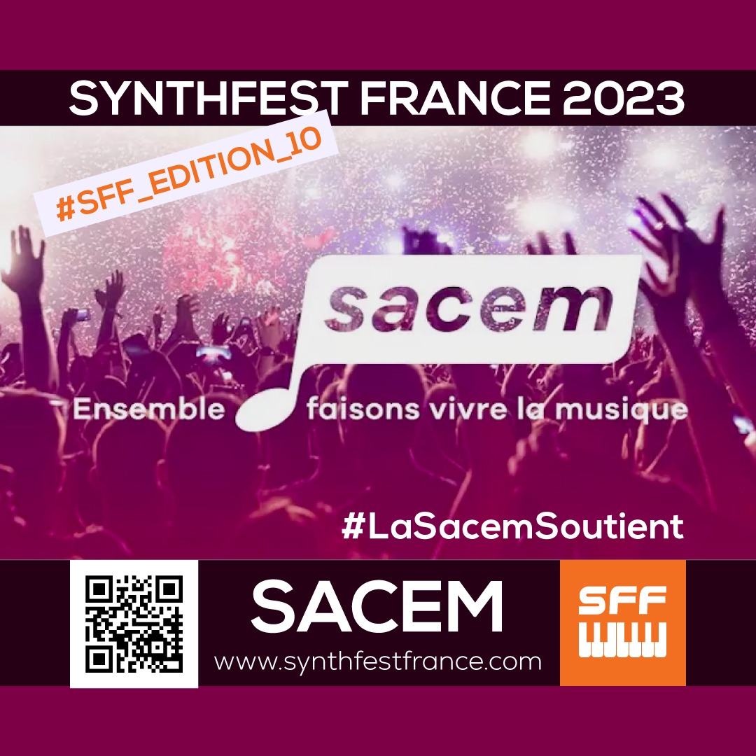 SACEM - SynthFest France 2023 #SFF_EDITION_10 #SACEM #UNAC #KRHomeStudio #ALGAM #LesSondiers #IRCAM #AlexisFaucomprez #HeritageSynthesizers #Puredata