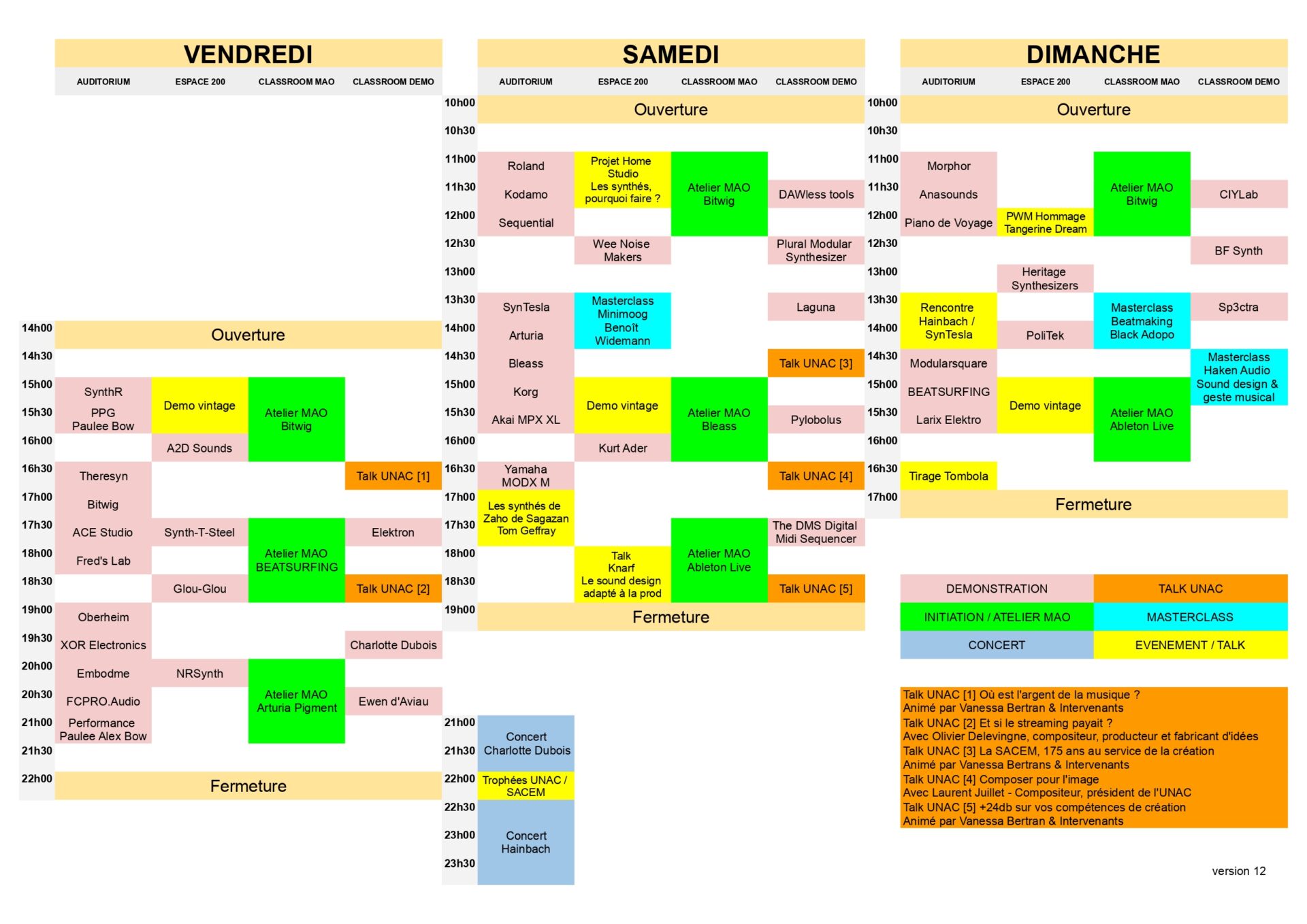 SynthFest 2026 - Programme SynthFest 2026 - Programme